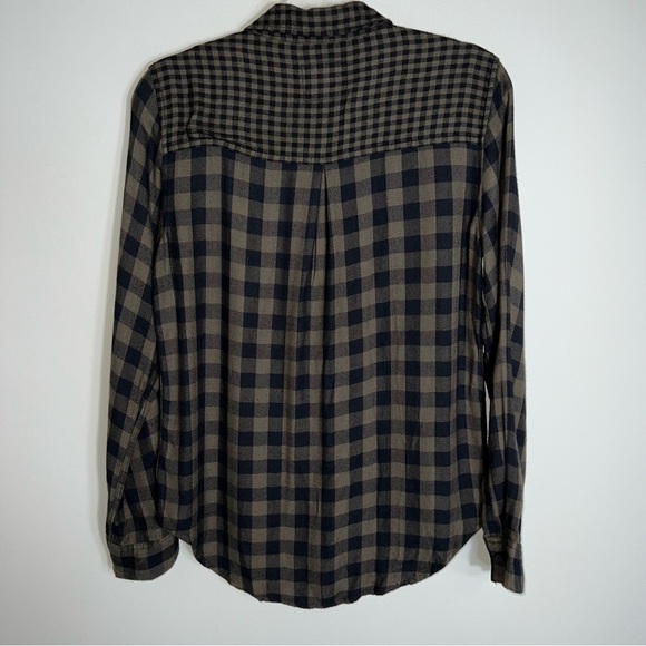 Rails Hunter Flannel Shirt-Button Front-Mixed Olive Plaid-Small - Picture 6 of 9